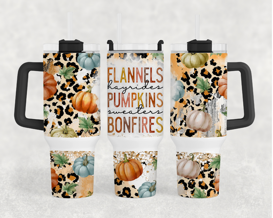 Fall Things 40oz Tumbler Wrap