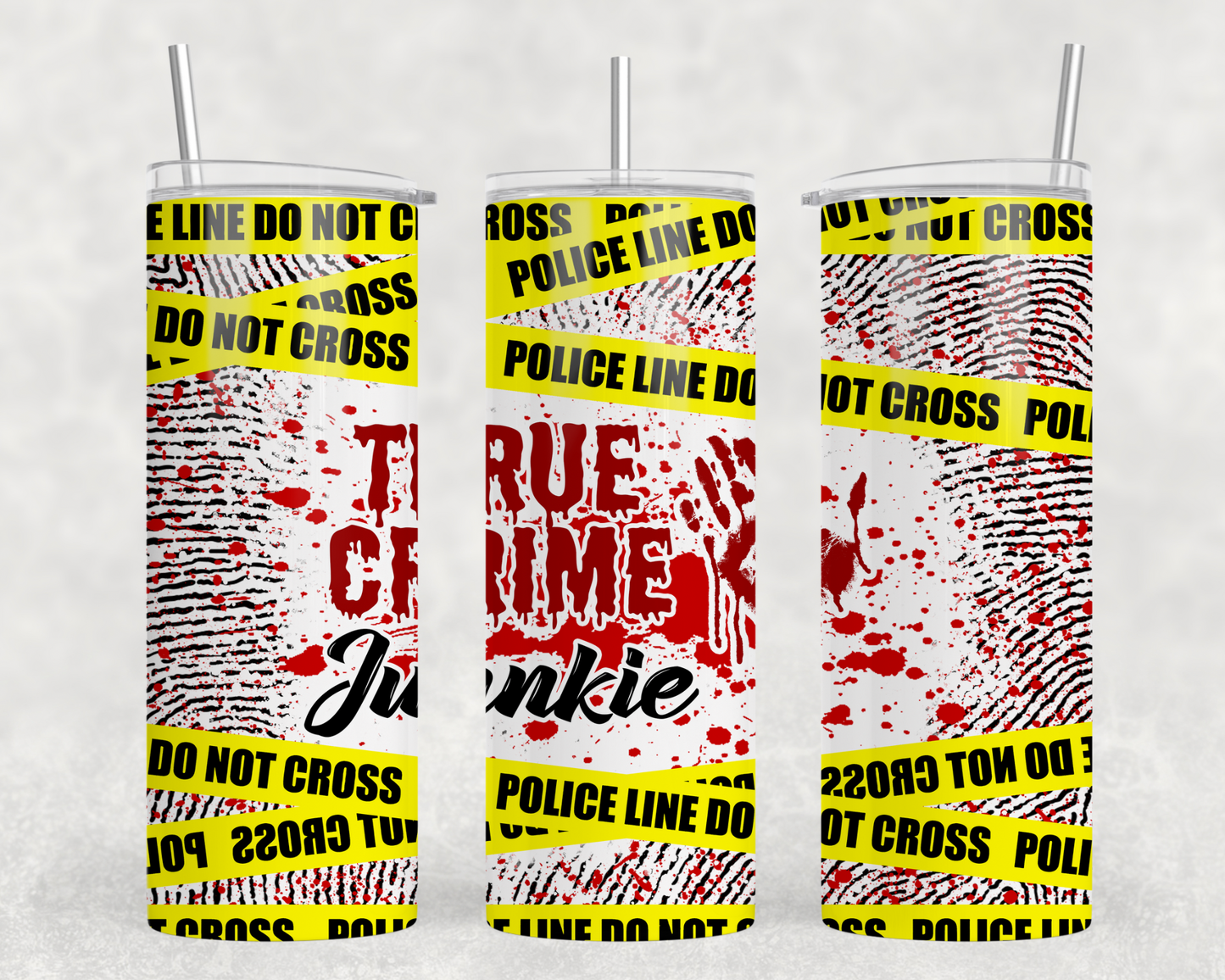 True Crime Junkie Tumbler Wrap