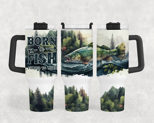 Born To Fish 40oz Tumbler Wrap