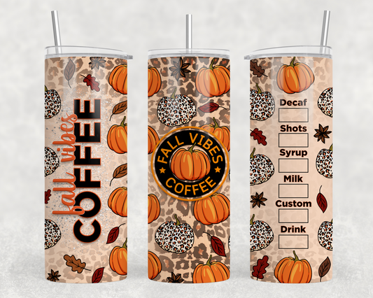 Fall Vibes Coffee Tumbler Wrap