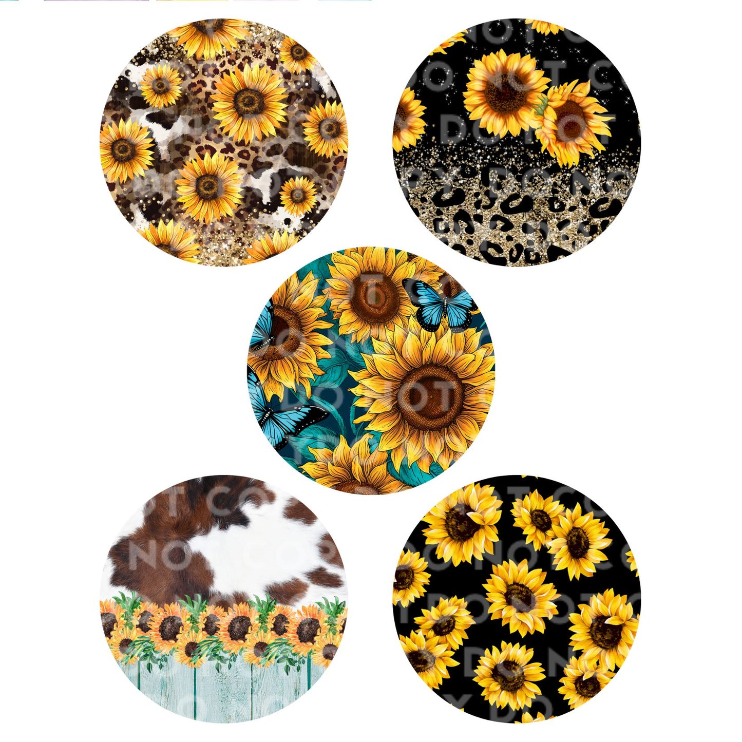 Sunflowers Car Air Freshener & 4 inch Coaster Sublimation Print