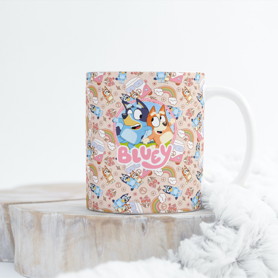 Hippie Bluey Mug Wrap