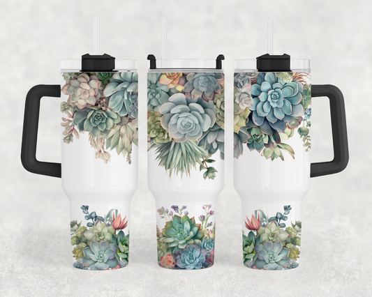 Succulents 40oz Tumbler Wrap