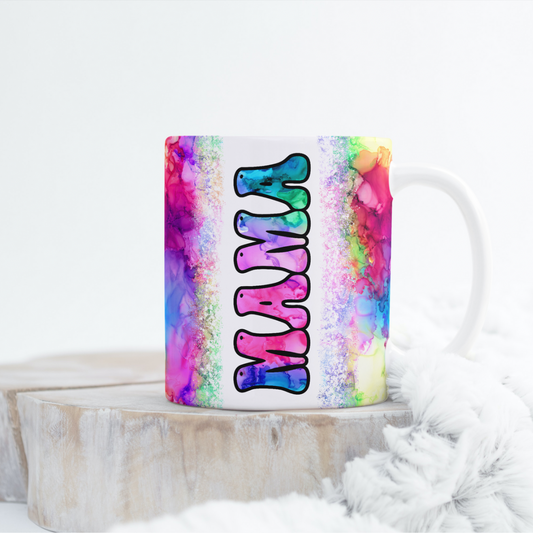 Rainbow Ink Mama Mug Wrap