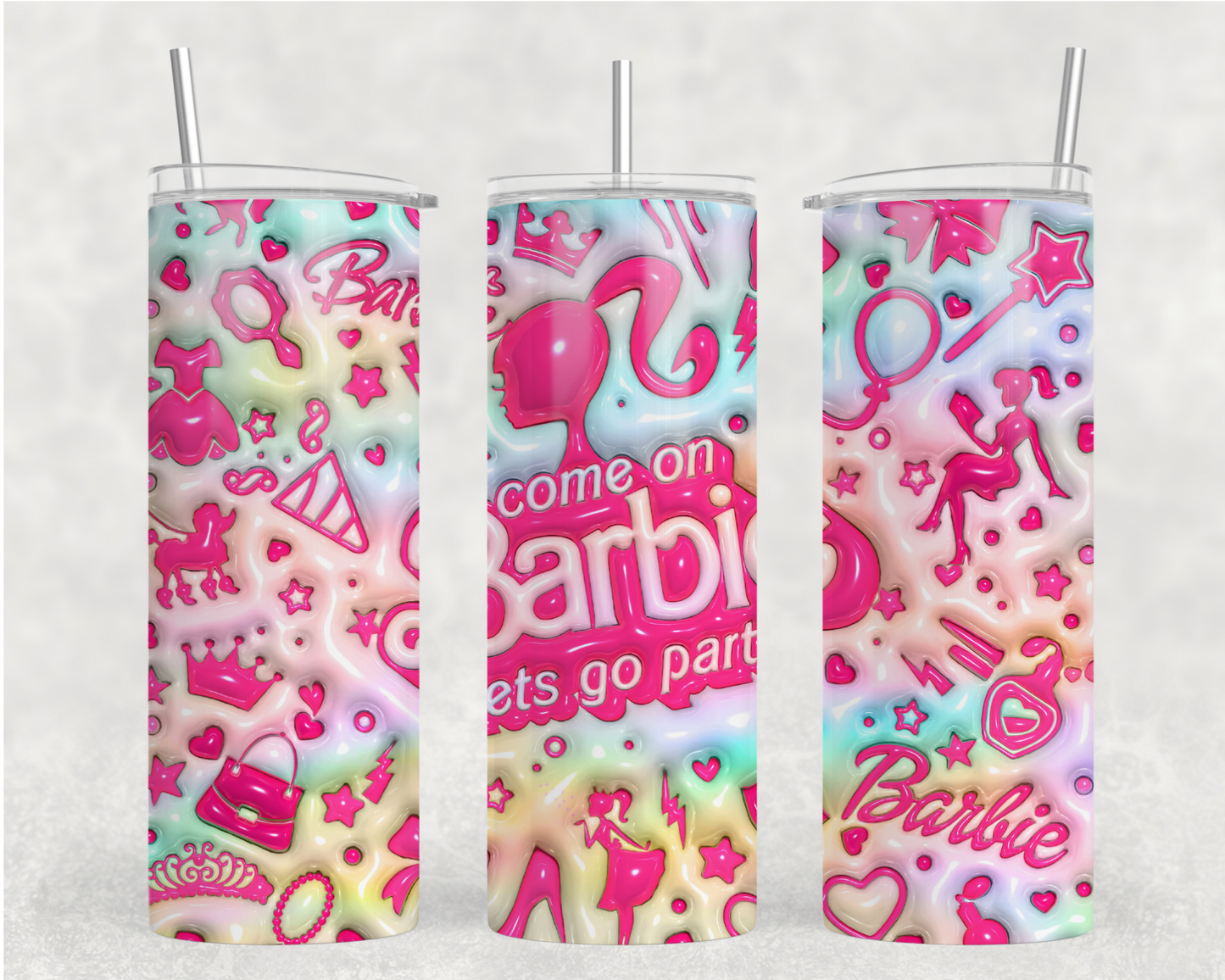 Barbie Let's Go Party Pink Cup - Kuru Store