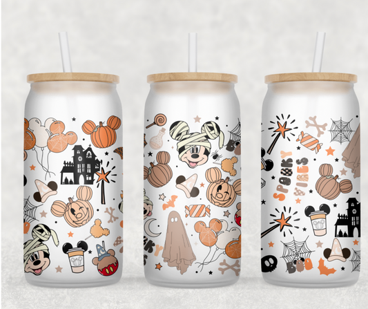 Mouse Halloween Glass Can Wrap
