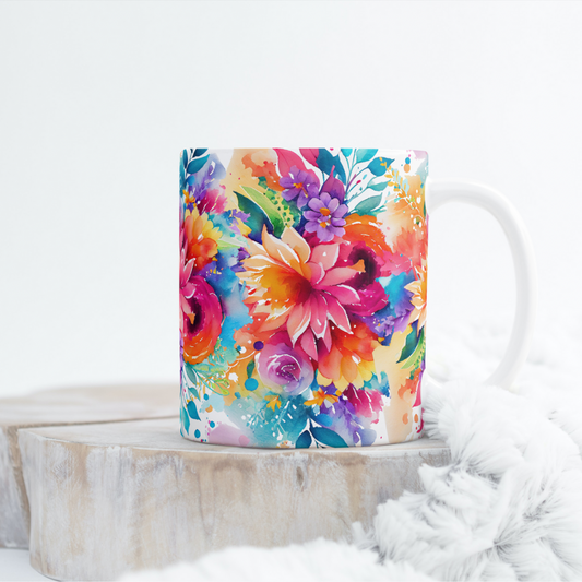 Bright Floral Mug Wrap