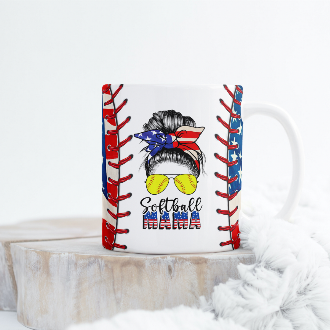 Softball Mama Mug Wrap