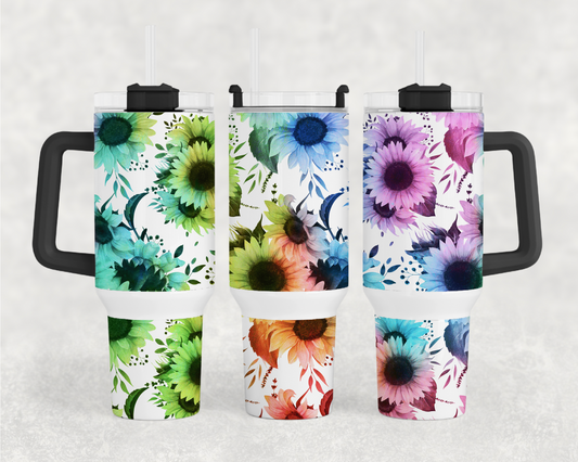 Colorful Sunflowers 40oz Tumbler Wrap