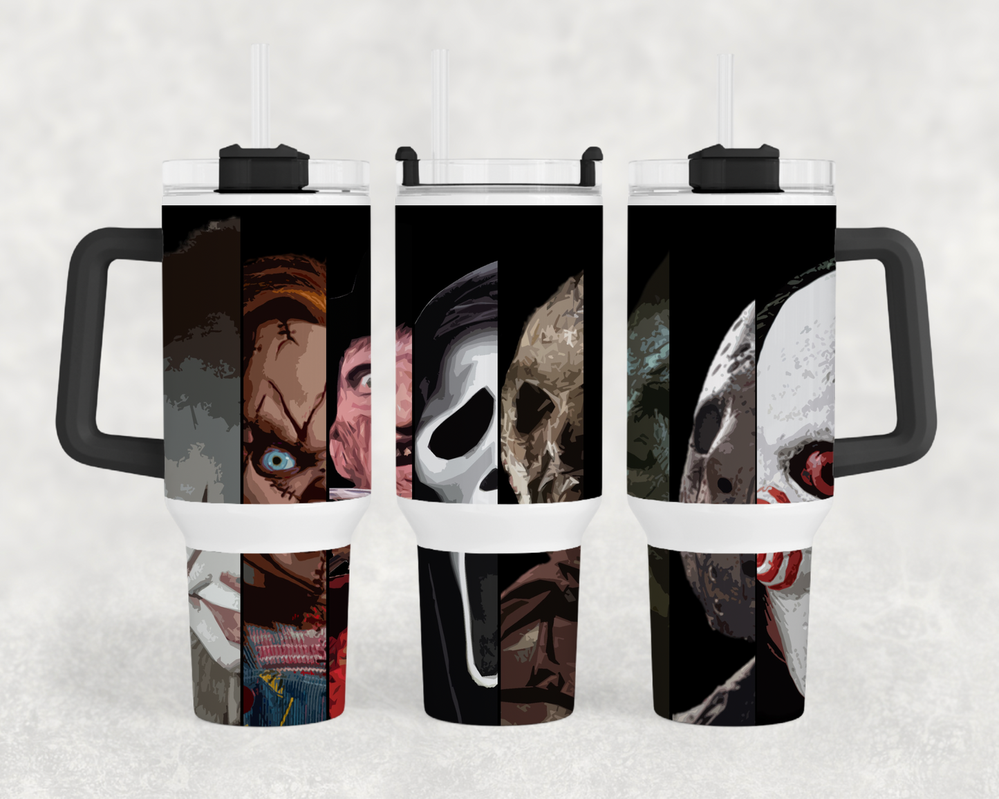 Horror Faces 40oz Tumbler Wrap