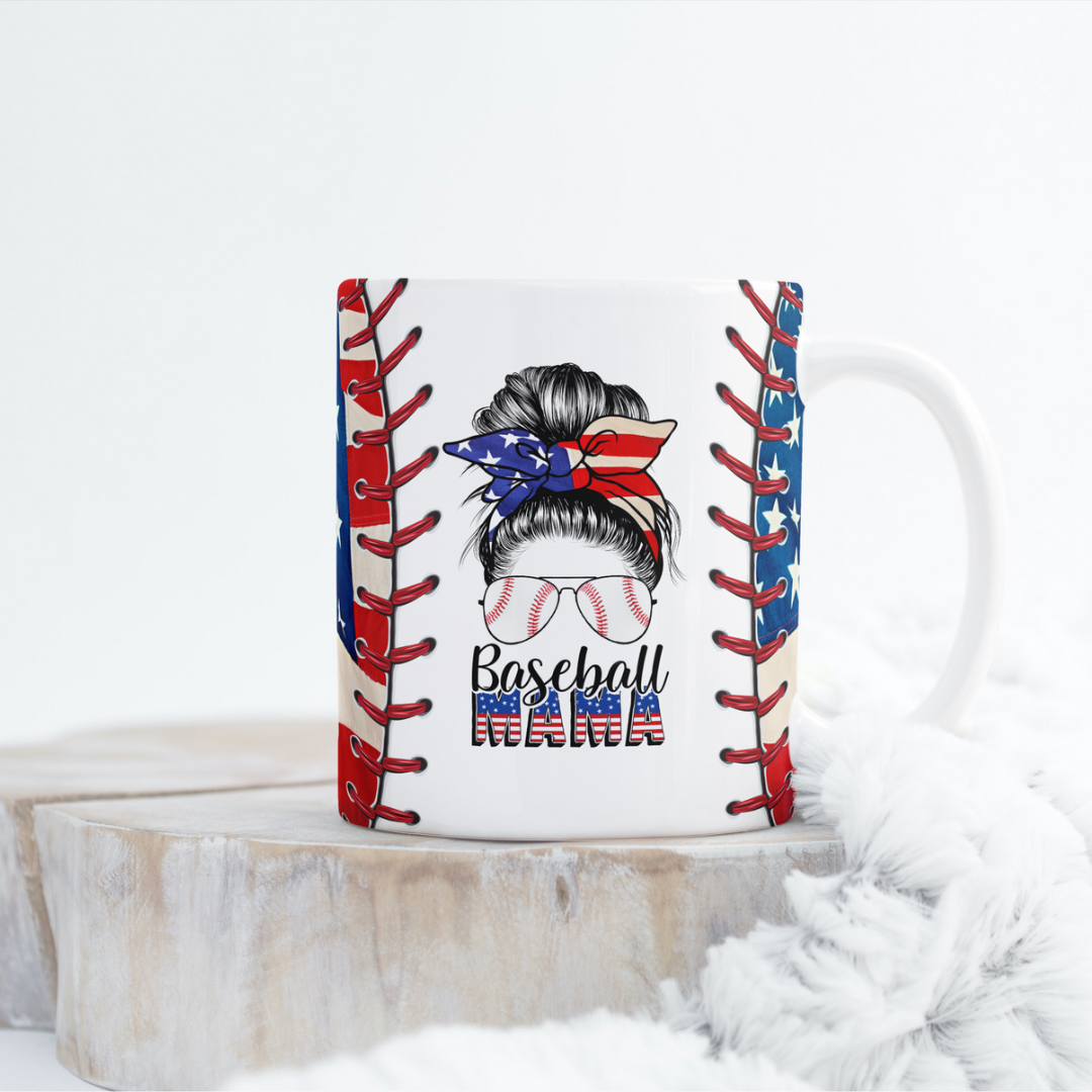 Baseball Mama Mug Wrap