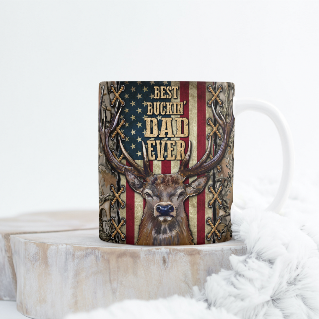 Best Buckin Dad Mug Wrap