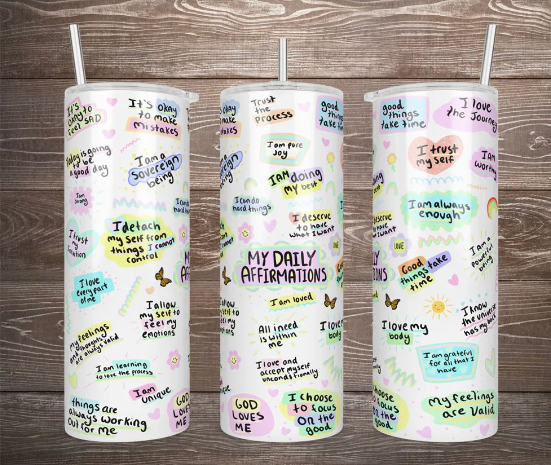 Daily Affirmations Tumbler Wrap