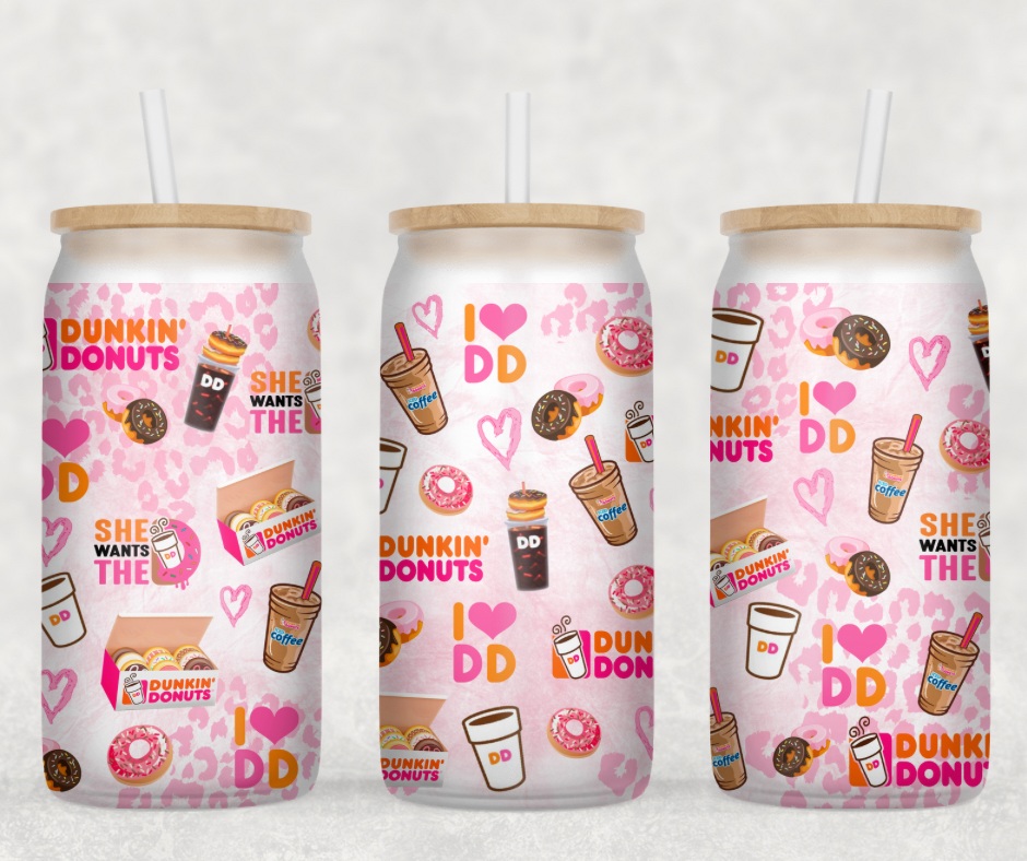 Dunkin Glass Can Wrap – Spooky Babes Print Shop