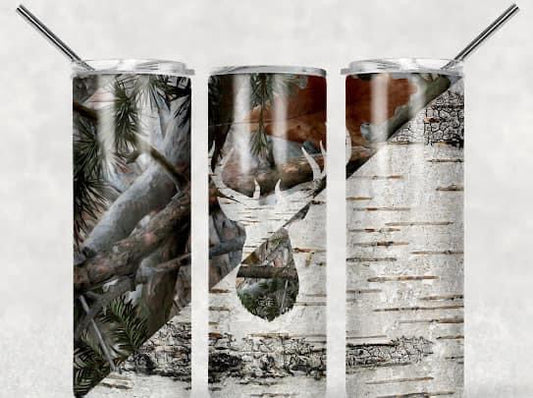 Birch wood Deer Tumbler Wrap