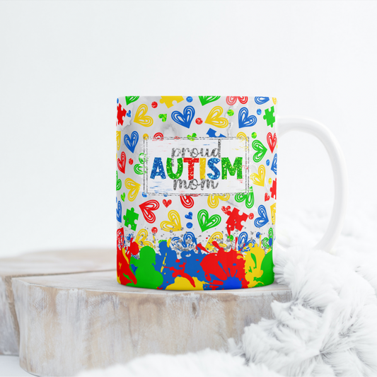 Proud Autism Mom Mug Wrap