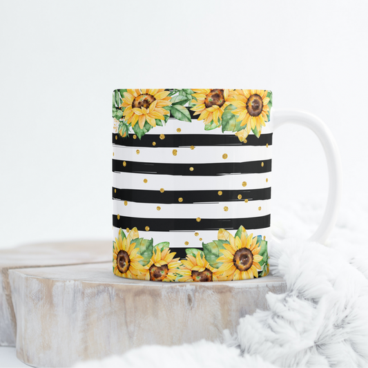 Sunflowers & Stripes Mug Wrap