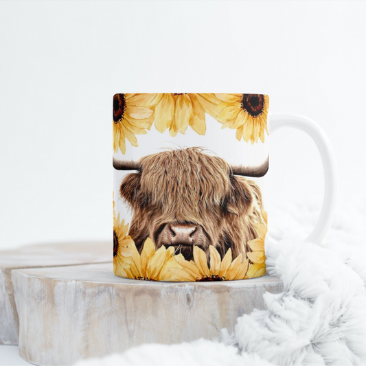 Sunflower Heifer Mug Wrap