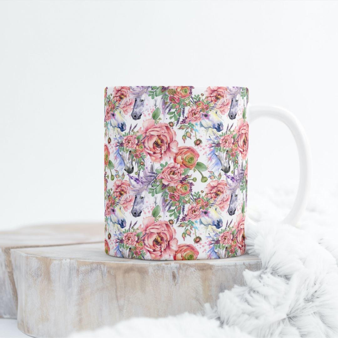 Unicorn Floral Mug Wrap